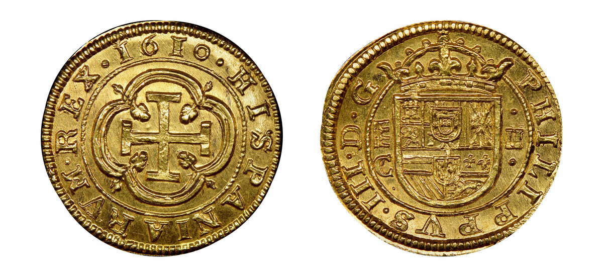 1610 Gold 2 Escudos NGC MS67 - Hard Asset Management, Inc