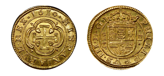 1610 Gold 2 Escudos NGC MS67 - Hard Asset Management, Inc