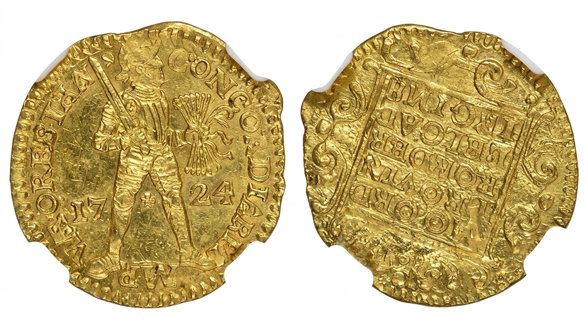 1724 Utrecht "Akerendam Shipwreck" Ducat NGC MS64