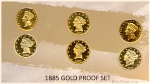 1885 Proof Gold Set $1-$20 PCGS