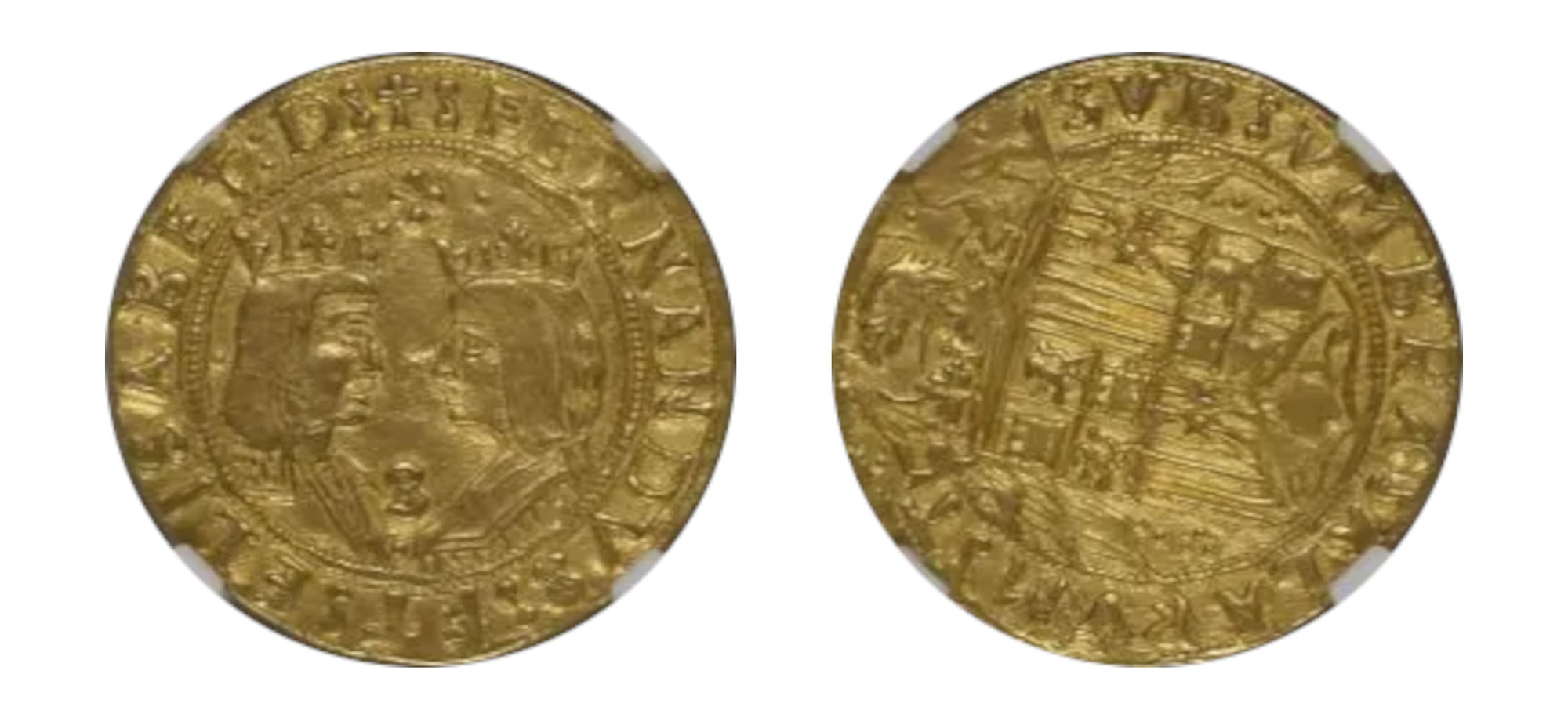 1476-1516  Spain Gold 2 Excellente NGC AU 55 - Hard Asset Management, Inc