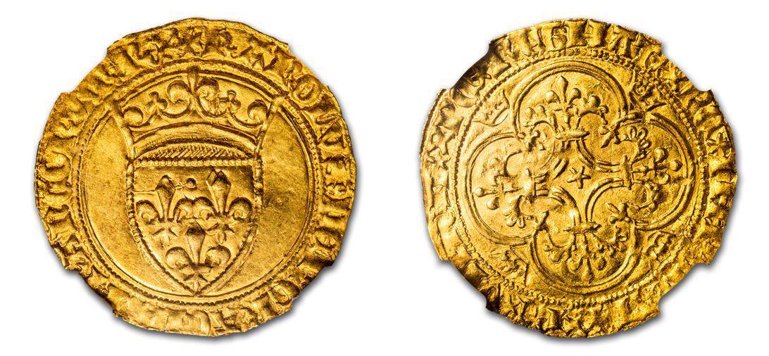 1380-1422 Charles VI 1 Ecu d'Or a la couronne NGC MS62 - Hard Asset Management, Inc