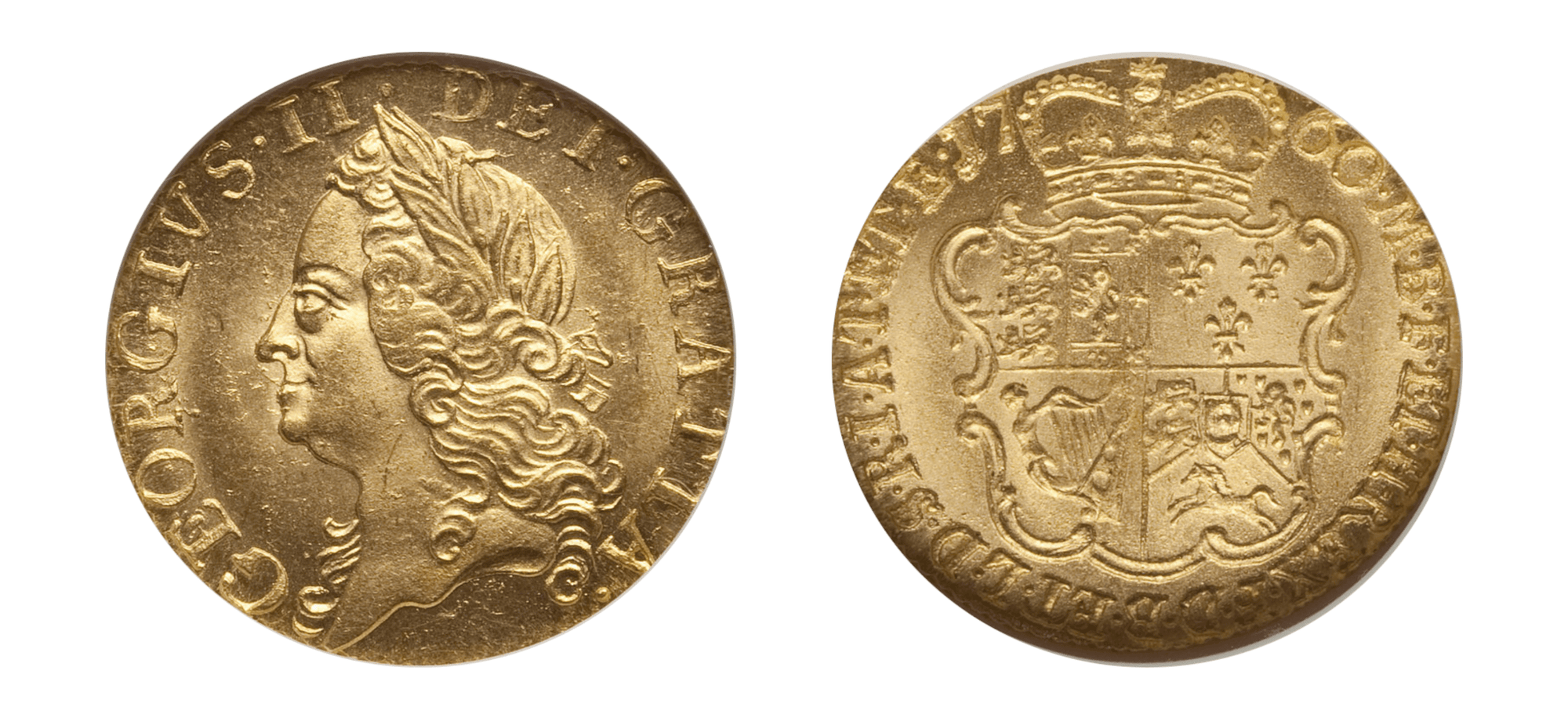 1760 George II Gold 1/2 Guinea NGC MS66 - Hard Asset Management, Inc