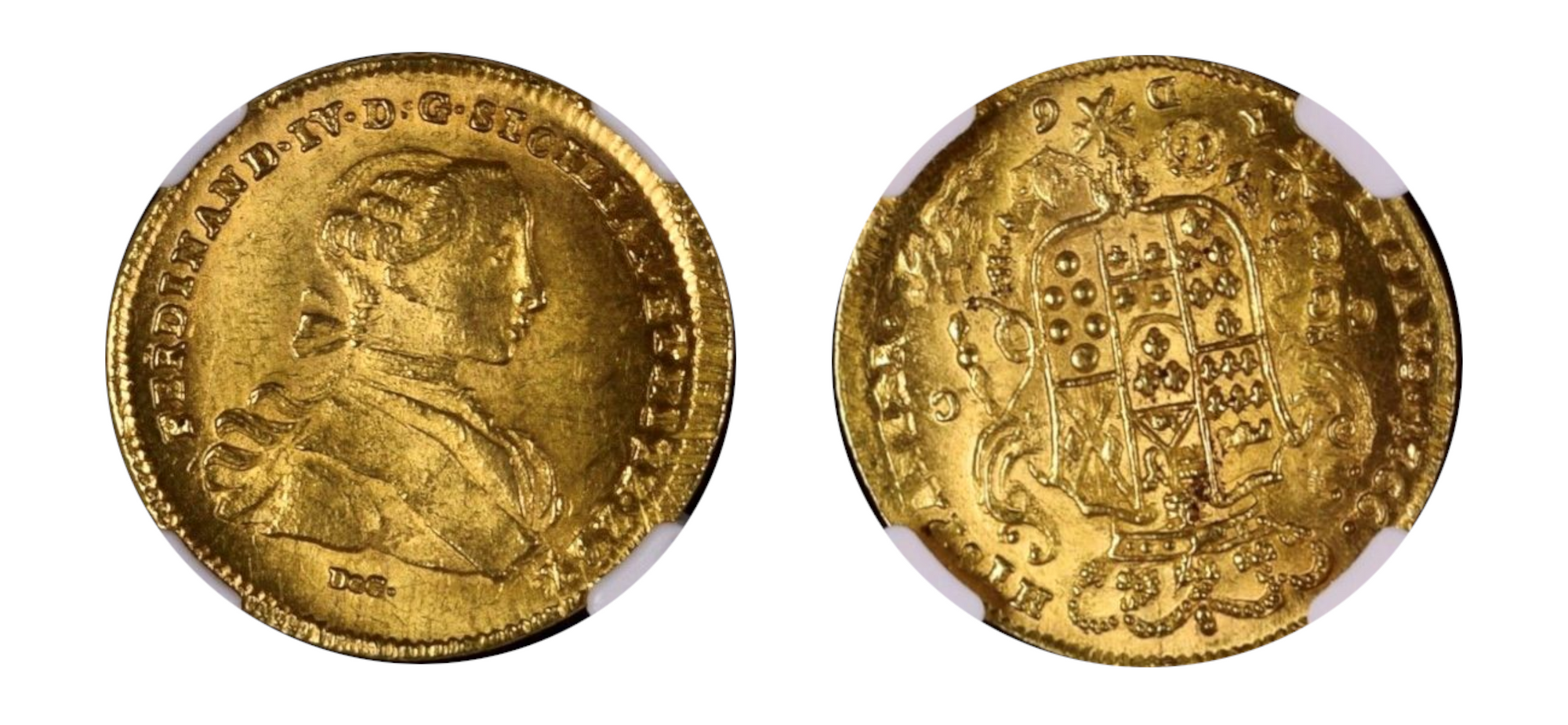 1766-Italy (Naples & Sicily) Gold 6 Ducats NGC MS 65+ LM - Hard Asset Management, Inc