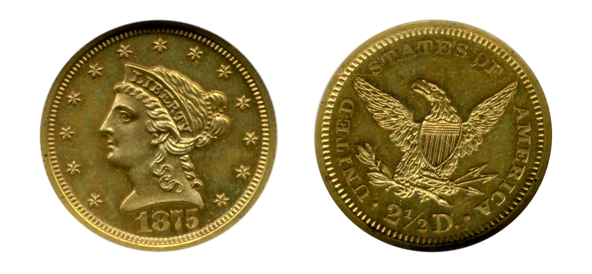 1875 Judd-1434 $2.50 Liberty Head NGC PF 62 Gilt CAC - Hard Asset Management, Inc