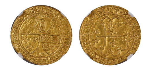 1422-1450-France (Rouen) Gold Salut D'or Henry VI NGC MS 62 LM - Hard Asset Management, Inc