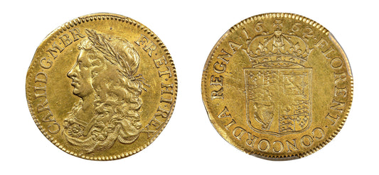 1662 King Charles II Gold Broad 20 Shillings PCGS AU55 - Hard Asset Management, Inc