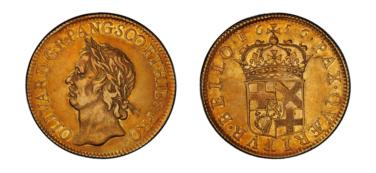 1656 Cromwell Gold Pattern Broad PCGS PR55 - Hard Asset Management, Inc