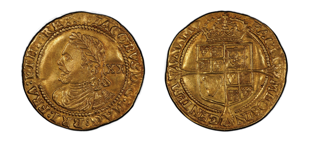 1624 King James I Gold Laurel PCGS AU53 - Hard Asset Management, Inc