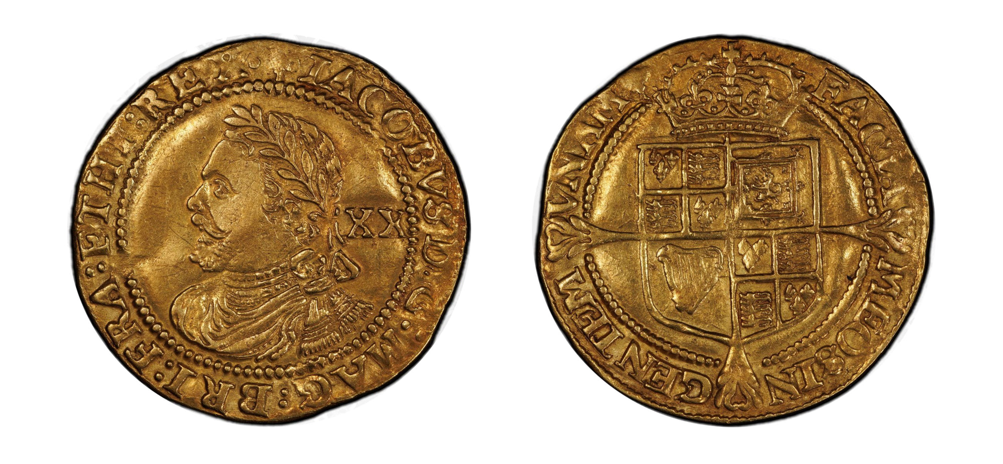 1624 King James I Gold Laurel PCGS AU53 - Hard Asset Management, Inc