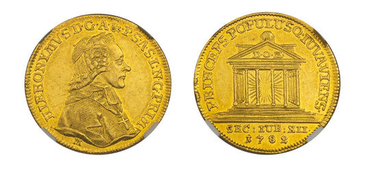 1782 Gold Ducat, Holy Door NGC MS 61 WG - Hard Asset Management, Inc