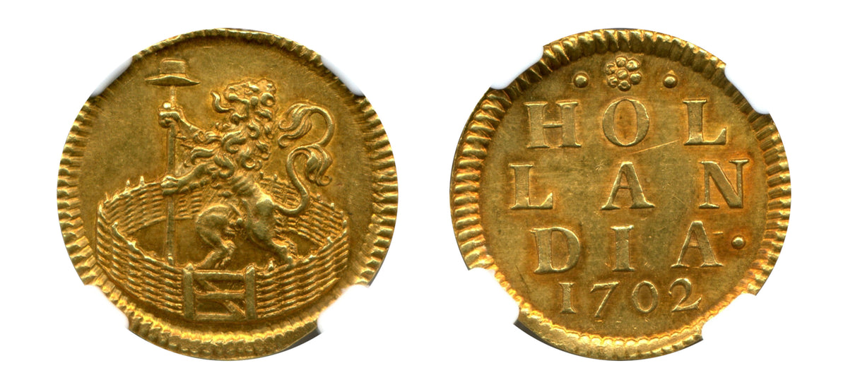 1702-Netherlands Gold Duit NGC MS 62 LM - Hard Asset Management, Inc