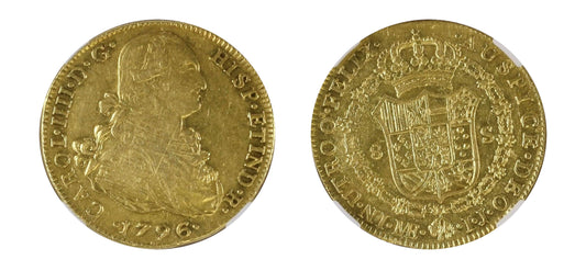 1796 Gold 8 Escudos NGC AU 55 WG - Hard Asset Management, Inc