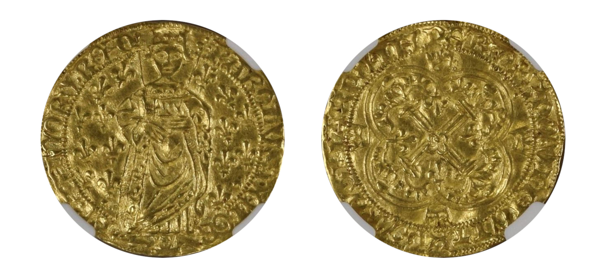 1422-1461-France (Orleans) Gold R'D'OR        King Charles VII NGC AU 58 LM - Hard Asset Management, Inc