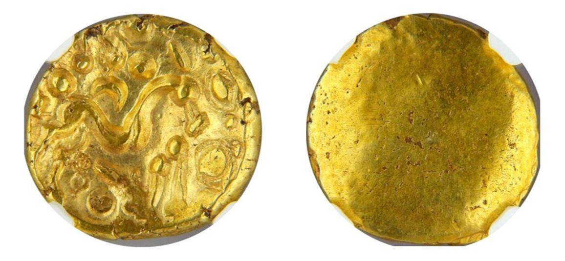 60-50 BC Ambiani 1st Century Gold Stater NGC MS 5/5 - 4/5 - Hard Asset Management, Inc
